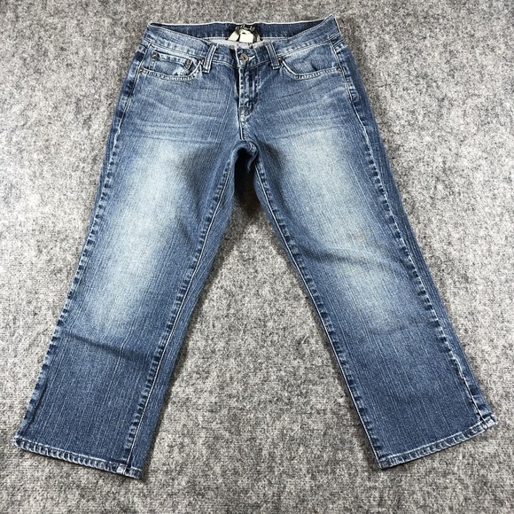 Lucky Brand Denim - Lucky Brand Classic Rider Crop Jeans Womens 6/28 Blue Medium Wash Denim Stretch